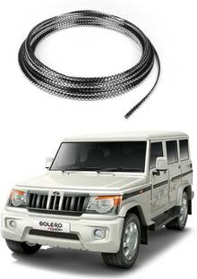 PRTEK (10 Meter) (Colour-Black Silver) 1011 Car Beading Roll For Bumper, Grill and Garnish Cover, Window