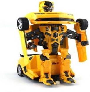 Devew Robot to Car Converting Transformer Toy (Yellow)