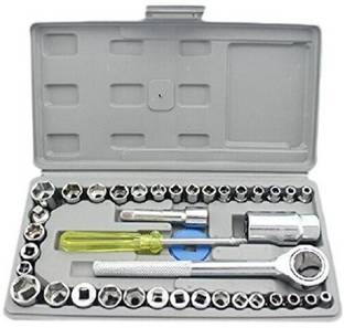 Rorian WR3 40 in 1 Pcs Wrench Tool Kit & Screwdriver and Socket Set Single Sided Rachet Wrench