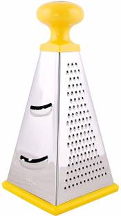 CLASSY TOUCH Stainless Steel, Plastic 4 In 1 Grater/slicer, Yellow And Silver… Vegetable & Fruit Grater