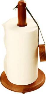 UniqueKrafts 1 Compartments wooden Wooden Paper Towel Holder Handmade Round long with Wooden Heart Style