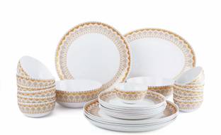 cello Pack of 27 Opalware Divine Dinner Set 27pcs -Victoria Dinner Set