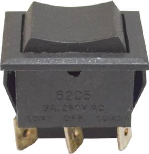 e4u DPDT ON-OFF-ON Rocker Switch Centre OFF Calonix-6205 - 2 No's Electronic Components Electronic Hobby Kit