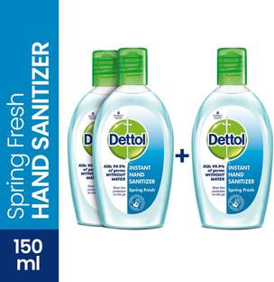 Dettol Instant , Spring Fresh - 50 ml Hand Sanitizer Bottle