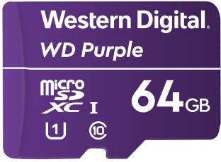 WD Surveillance Micro SD 64 GB MicroSDXC Class 10 80 Mbps  Memory Card