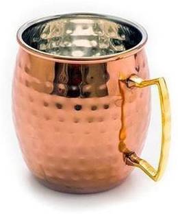 Shri & Sam High Grade Stainless Steel Hammered Copper Inside Stainless Steel Coffee Mug