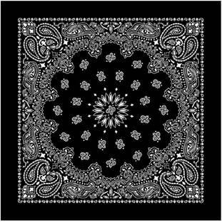 Bismaadh 100% Cotton ["Black"] Handkerchief