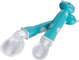 FISHER-PRICE 100% Non-Toxic, BPA-Free Baby Training & Feeding Spoon Set of 2 | Gentle on Gums  - Silicone