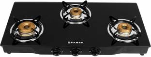FABER Jumbo 3BB BK Glass Manual Gas Stove