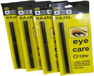 ads kajal Long Lasting Extra Black Waterproof combo pack of 4