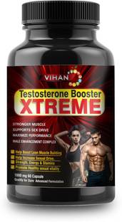VIHAN XTREME Testosterone booster for men capsule supplement, 60 Capsules