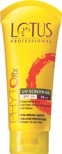 Lotus Professional Sunscreen - SPF 50 Phyto-Rx UV Screen Gel SPF-30 PA++ (80 g)