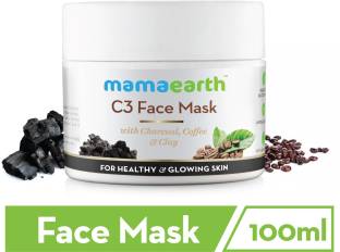 MamaEarth Charcoal, Coffee & Clay Face Mask to Reduce Pigmentation & Skin Lightening