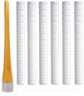 Raider Set of 6 Cricket Bat Handle Grip + One Wooden Cricket Bat Cone Chevron