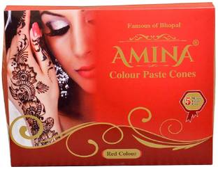 Amina Henna Red Instant Tatto Cone/No Chemicals Dyes Natural Mehendi