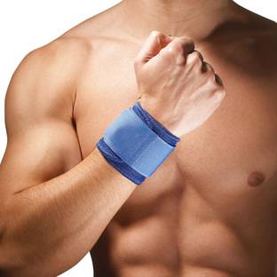 GymWar WRIST SUPPORT Blue (Pair) Hand Grip/Fitness Grip