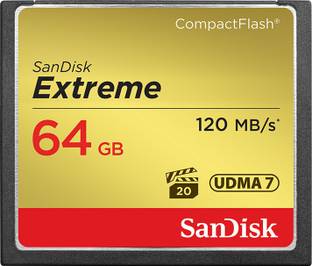 SanDisk SDCFXSB-064G-G46 Extreme 64 GB Compact Flash UDMA 7 120 MB/s  Memory Card Compatible with Camera