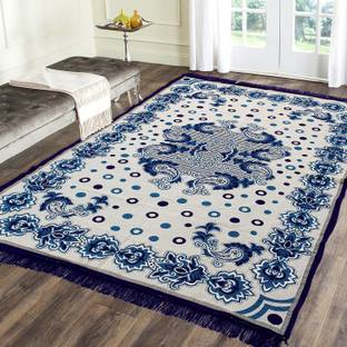 Flipkart SmartBuy Blue Cotton Carpet