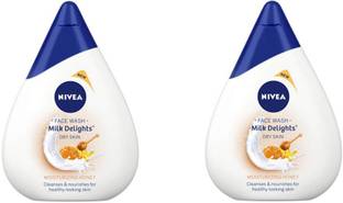 NIVEA , Milk Delights Moisturizing Honey(Dry Skin) 50ml x 2 Face Wash