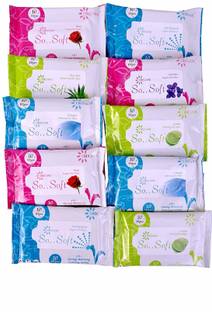 Origami Wet Wipes|10 Wipes per Pack |10 Packs |Total 100 Wipes |Assorted Flavors