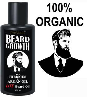 PreVeda Best Beard Growth LITE Hair Oil with Hibiscus & Argan oil Hair Oil