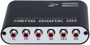microware  TV-out Cable 5.1 HD Audio Rush Digital Sound Decoder Converter -Convert Digital Optical Coaxial DTS AC3 Dolby Signal and Stereo(R/L) Audio Signal into 5.1/2.1 Analog Output