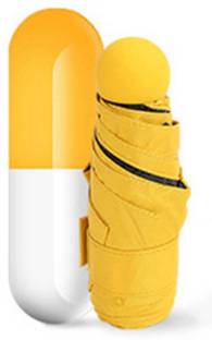 MEZIRE Designer Ultra Mini UV Coated 4-Fold Travel Capsule Umbrella