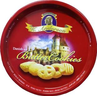 K. Anderson Danish Style Butter Cookies (Multicolor Tin) Cookies Biscuit