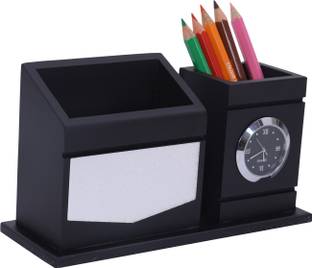 Shivom Crafts 2 Compartments MDF WOOD PEN STAND