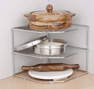 Xllent Kitchen Storage Plate Rack, Silver Color/Kitchen Storage Stainless Steel Wall Shelf