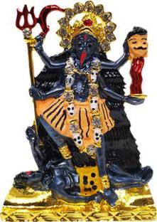 SmsTraders Goddess Durga Devi Statue God Kali Mata Rani Maa Kalka ji Idol Spiritual Puja Vastu Handicraft Figurine-Religious Murti Pooja Gift Item Decorative Showpiece  -  7 cm