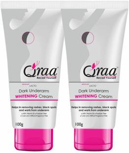 Qraa Advanced Lacto Dark Underarm Whitening Cream (Pack of 2)