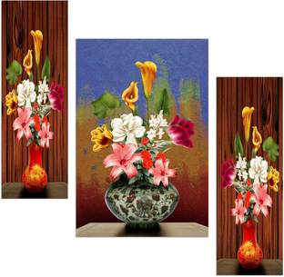 Art Amori Beautiful Flowers Three Piece Digital Reprint 18 inch x 24 inch Painting