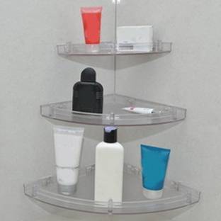 LOGGER - Corner Set of 3 pcs (Size :- 6X6 Inches, 8X8 Inches, 10X10 Inches) (L70020031E) Acrylic Wall Shelf