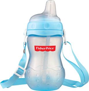FISHER-PRICE Premium Self Feeding Water Bottle Handle With Straw, LeakProof Toddlers Bottle
