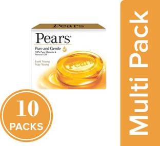 Pears Pure & Gentle Soap Bar : 75 gms (Pack of 10)