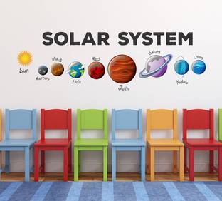 WALLSTICK 72 cm Solar System (80 x 20 cm) Self Adhesive Sticker