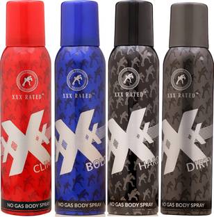 XXX Rated Combo of Climax, Dirty,Bold And Hard No Gas Fragnance Perfume Body Spray  -  For Men & Women
