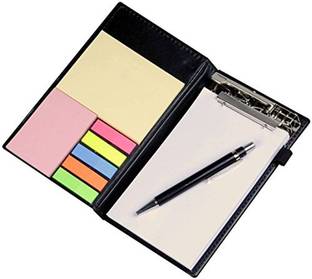 COI Diary Note Pad/Memo Book with Sticky Notes & Clip Holder with Pen for Gifting A5 Writing Pad 50 Pages