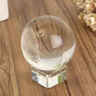 ONRR Collections Crystal Gazing Ball + with crystal stand 80mm Decorative Showpiece  -  8 cm