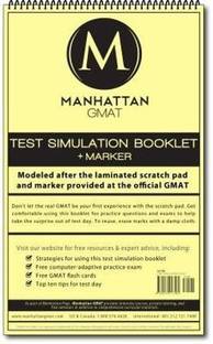 Manhattan Prep GMAT Test Simulation Booklet