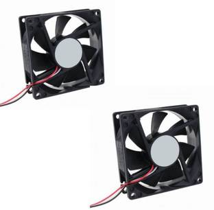 Mexico DC FAN - 80X80X25MM (12V) Pack of 2 for PC Case, CPU Cooler Radiator Cooler