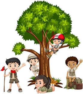Wallzone 80 cm Kids Tree Removable Sticker