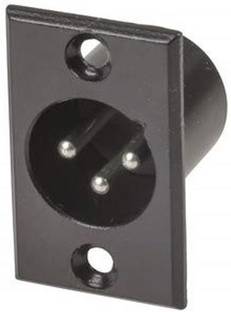 CAMTREE (SPM-20-3) 5 pcs XLR Male Chassis Panel Mount Socket 3 Pin Audio Studio Connector Wire Connector
