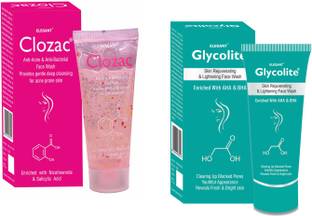 ELEGANT Clozac Anti Acne & Anti Bacterial Facewash (pack of 2) Face Wash