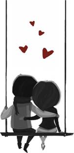 voorkoms cute love couple on swing body tattoo