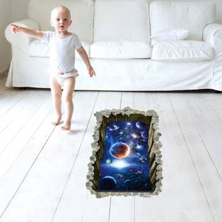 JAAMSO ROYALS 90 cm Planet 3d Three-dimensional Personality Creative Wall Sticker  Double-sided Sticker