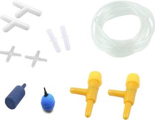 Nucarture Aquarium air stone with tube and joint T,I connector with 5 meter tube Aquarium Tool