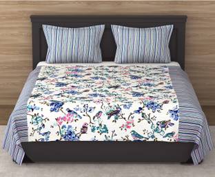 Flipkart SmartBuy 120 TC Cotton King Printed Flat Bedsheet