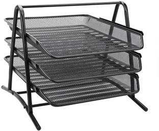 divinezon 3 Compartments metal File document storage holder